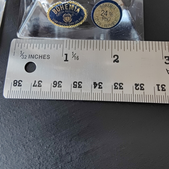 2 Bohemian (Czech Republic) 24% PBO lead crystal candle stick holders - Picture 11 of 16